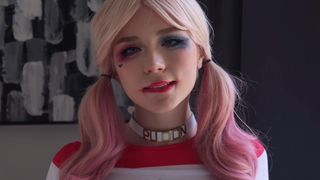 DEEPTHROAT AND HARD FUCK WITH CREAMPIE WITH HARLEY QUINN BEST COSPLAY