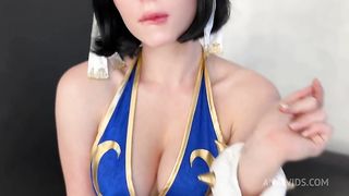 Chun Li From Street Fighter Deepthroats And Assfucks Till Anal Creampie