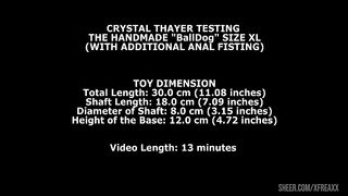 Crystal Thayer Testing The Handmade Balldog Size XL (With Additional Anal Fisting) TWT219