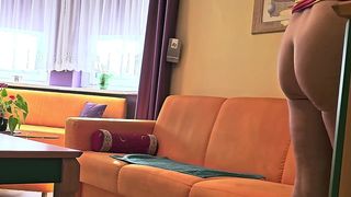 MY BLONDE WIFE PLAYING WHILE HOME ALONE