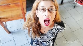 SECRETARY USED AS AN URINAL AND CUM DUMP
