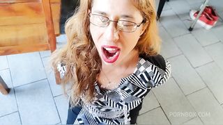 SECRETARY USED AS AN URINAL AND CUM DUMP