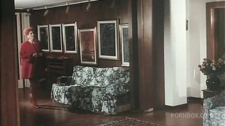 MILLY MASTURBATES WITH A HORN THEN GETS HER PUSSY LICKED BY THE SECRETARY