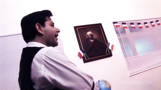 TIGHT PUSSY STICKS TO HIS THICK COCK AS HE FUCKS HER