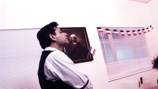 TIGHT PUSSY STICKS TO HIS THICK COCK AS HE FUCKS HER