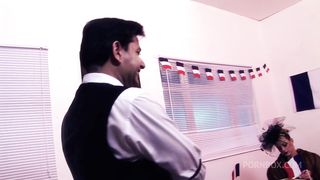 TIGHT PUSSY STICKS TO HIS THICK COCK AS HE FUCKS HER