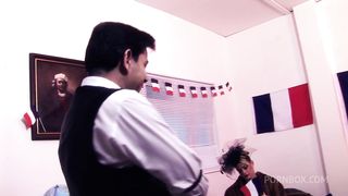 TIGHT PUSSY STICKS TO HIS THICK COCK AS HE FUCKS HER