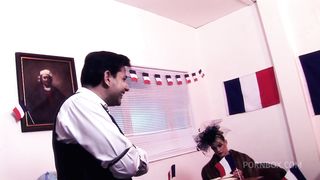 TIGHT PUSSY STICKS TO HIS THICK COCK AS HE FUCKS HER