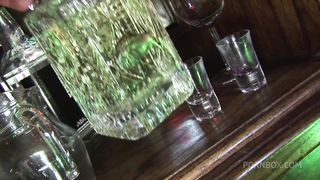 BRUNETTE AND BLONDE GETS THEIR BIG MATURE TITS LICKED AND HER PUSSY FUCKED