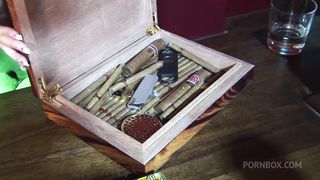 BRUNETTE AND BLONDE GETS THEIR BIG MATURE TITS LICKED AND HER PUSSY FUCKED