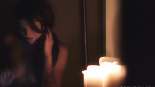 STOCKINGS-WEARING BRUNETTE ENJOYING ANAL