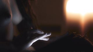 STOCKINGS-WEARING BRUNETTE ENJOYING ANAL