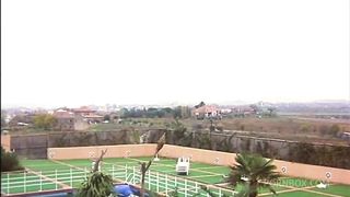 ROOM SERVICE THE WAITER FUCKS TWO HORNY HOSTS