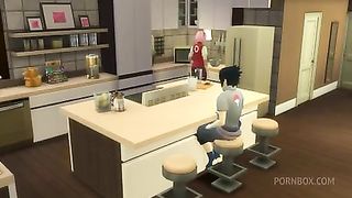 SAKURA FUCKED BY THE CLONES OF NARUTO GANGBANG IN FRONT OF SASUKE HER CUCKOLD HUSBAND NETORARE