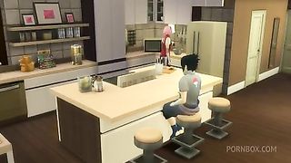 SAKURA FUCKED BY THE CLONES OF NARUTO GANGBANG IN FRONT OF SASUKE HER CUCKOLD HUSBAND NETORARE