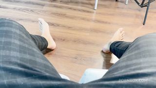 I GOT HOME TIRED FROM WORK AND THE NAUGHTY LITTLE SLUT HELPED ME RELAX! HE LEFT MY DICK REALLY DROOLING AND THEN ASKED ME TO FUCK MY PUSSY HARD!