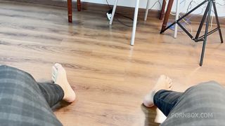 I GOT HOME TIRED FROM WORK AND THE NAUGHTY LITTLE SLUT HELPED ME RELAX! HE LEFT MY DICK REALLY DROOLING AND THEN ASKED ME TO FUCK MY PUSSY HARD!