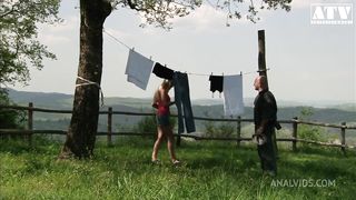 NATALLI DI ANGELO AN ITALIAN SLUT WITH BLONDE HAIR GETS ANAL PENETRATED BY A HUGE COCK AND WANTS HER MOUTH BUSY OUTSIDE