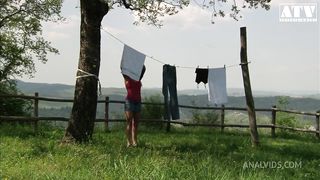 NATALLI DI ANGELO AN ITALIAN SLUT WITH BLONDE HAIR GETS ANAL PENETRATED BY A HUGE COCK AND WANTS HER MOUTH BUSY OUTSIDE