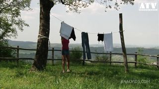 NATALLI DI ANGELO AN ITALIAN SLUT WITH BLONDE HAIR GETS ANAL PENETRATED BY A HUGE COCK AND WANTS HER MOUTH BUSY OUTSIDE