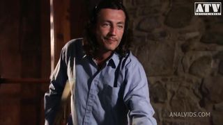 SLUT SARAH TWAIN WITH HUGE BREASTS AND BRUNETTE HAIR GETS BOTH HOLES FILLED BY MONSTER COCK AND FUCKED IN THE ASS