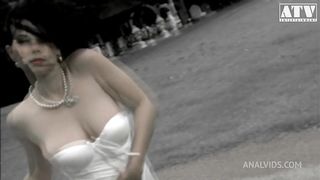 DARK HAIRED SLUT AVA MARTEENS GETS HER ASS FUCKED BY OVERSIZED COCK AND WANTS HER MOUTH FILLED OUT DOOR