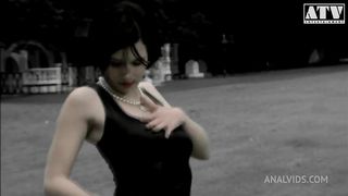 DARK HAIRED SLUT AVA MARTEENS GETS HER ASS FUCKED BY OVERSIZED COCK AND WANTS HER MOUTH FILLED OUT DOOR