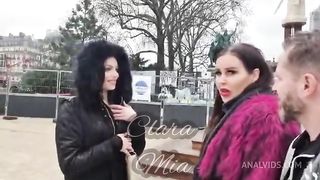 Jada Sparks and Paul Stalker sharing the cute French starlette Clara Mia - Hot Lesbian action, Anal, Rimjob, Kinky, Spanking