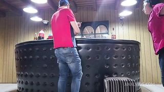 My girlfriend caught me cheating and made her stepsister to suck us off while we fuck