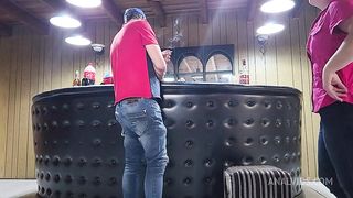 My girlfriend caught me cheating and made her stepsister to suck us off while we fuck