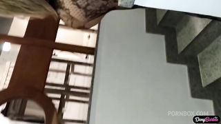 Blonde being made a sex slave