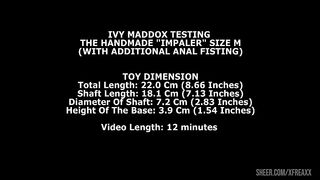 Ivy Maddox Testing The Handmade Impaler Size M (With Additional Anal Fisting) TWT226