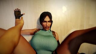 FUCKING THE CLASSIC LARA CROFT UPSIDE DOWN - TOMB RAIDER PARODY