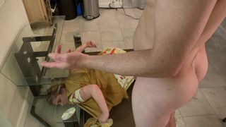 Stepmom gets stuck and fucked in the ass