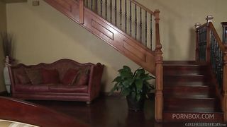 Two Gorgeous Lesbian ladies Samantha Ryan and Raylene get naughty and fuck