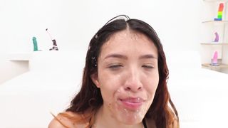 LACTATING GIRL GEMMA LEONE HAS COCKS IN ALL HER HOLES. DP. DAP. TP. ANAT376