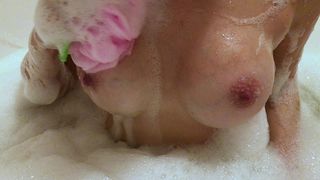 SEXY MILF TAKES A BUBBLE BATH
