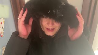 MILFYCALLA- CUM ON CLOTHES. CUM ON FLUFFY JACKET