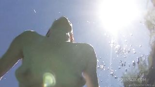 Busty redhead MILF Penny Pax has her pussy eaten by brunette beauty Belle Noire