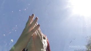 Busty redhead MILF Penny Pax has her pussy eaten by brunette beauty Belle Noire