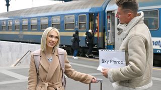 SEXY BLONDE SKY PIERCE ENJOYS SOME BALLS DEEP FUCKING WITH STRANGER GP2914