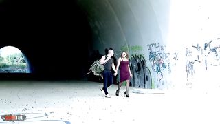 Outdoor bigtits brazilian MILF double penetration