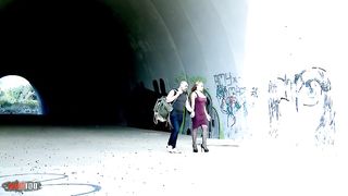 Outdoor bigtits brazilian MILF double penetration