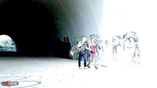 Outdoor bigtits brazilian MILF double penetration