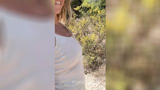 I go with nylons & butt plug in the forest and having orgasm in the car!