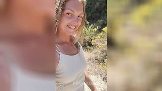 I go with nylons & butt plug in the forest and having orgasm in the car!