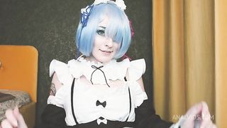 Maid Rem is chilling after the long day