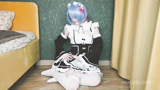 Maid Rem is chilling after the long day