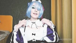 Maid Rem is chilling after the long day