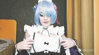 Maid Rem is chilling after the long day